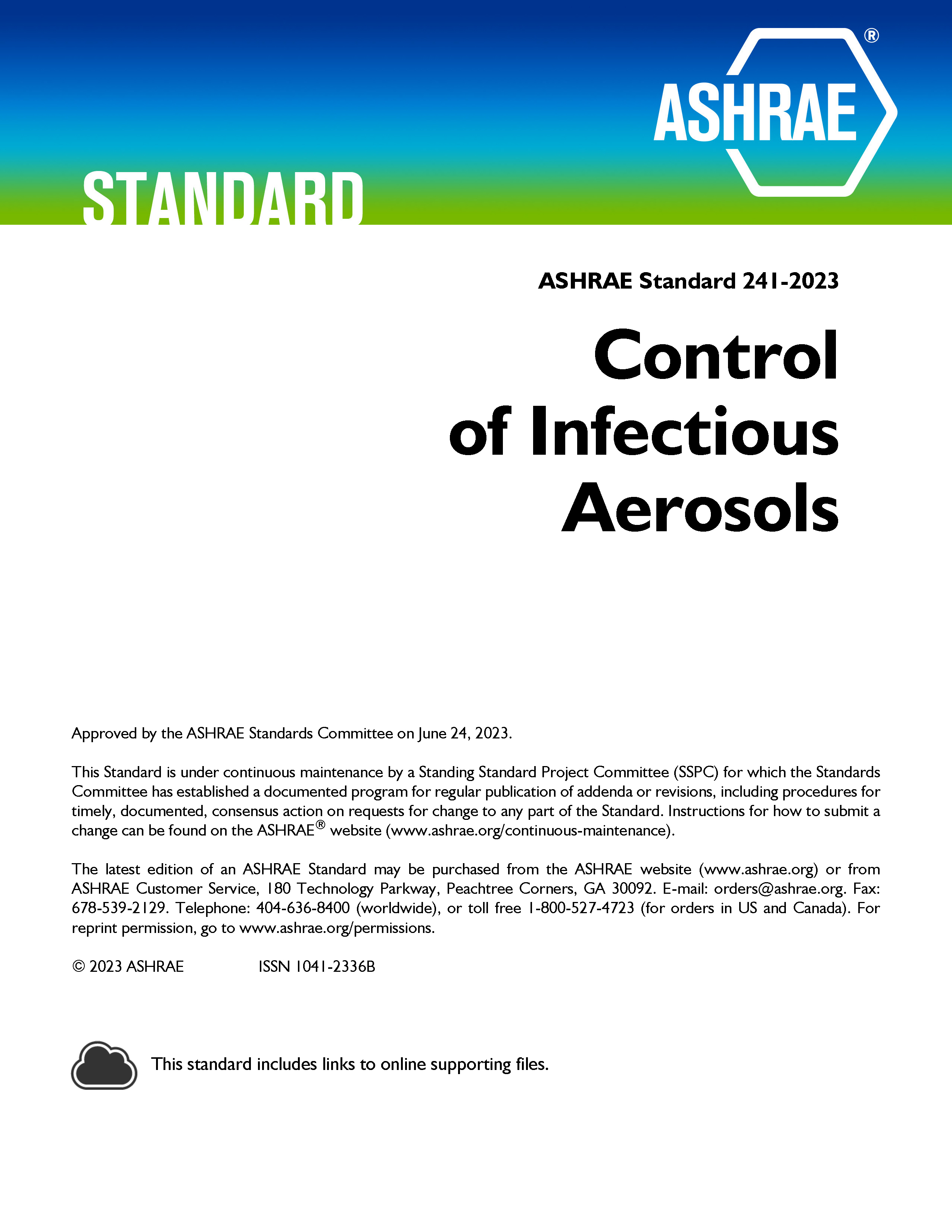 ASHRAE Standard 241, Control of Infectious Aerosols | ashrae.org